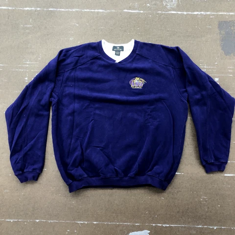 Antigua Purple Crew Neck LSU Tigers Crewneck Pullover Sweatshirt Adult Size L Cover