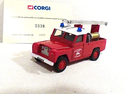 LAND ROVER POMPIERS DES ARDENNES - CORGI 1/43 EDITION LIMITEE 2400 EX. - Photo 1/3