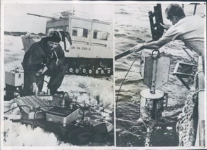 1958 Pressefoto IGY Research 50er Jahre Vintage Seismische Blockflöte Antarktis - Bild 1 von 2