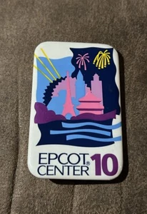 Vintage New Walt Disney World Epcot Center 10th Anniversary Button Pin NWT - Picture 1 of 3