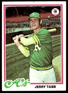 1978 Topps 224 Jerry Tabb   Oakland Athletics  RC Baseball Card