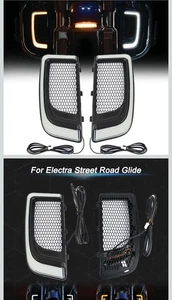 Pieza de 2 parrillas inferiores para carenado de motocicleta aptas para Harley Road Glide Street - Imagen 1 de 5