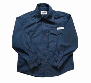 Dolce & Gabbana Junior Niño Niño Pequeño Azul Marino ¡Camisa Abotonada! Talla 2 - Imagen 1 de 5