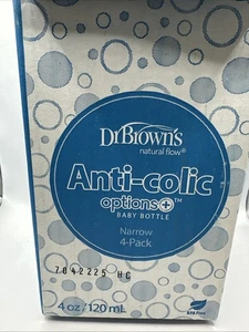 NEW - 4 pack Dr Brown's Natural Flow Narrow  Baby Bottles 4 oz Anti-Colic - Picture 1 of 5