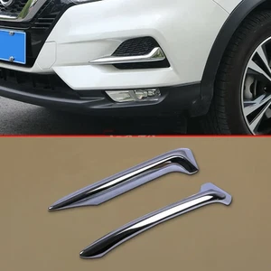 Chrome Front Fog Light Cover Trims For Nissan Rogue Sport 2020-2022 Accessories - Picture 1 of 5
