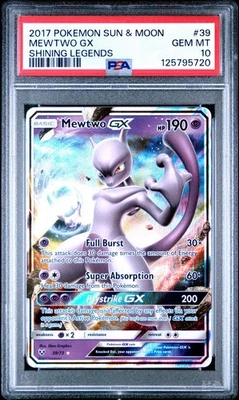 MEWTWO GX #39/73 PSA 10 GEM Pokemon Shinning Legends - Image 1 of 3