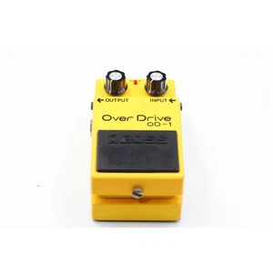 Boss OD-1 Vintage Overdrive Pedal 1980 JRC4558D Op-Amp Silver Screws Used - Picture 1 of 5
