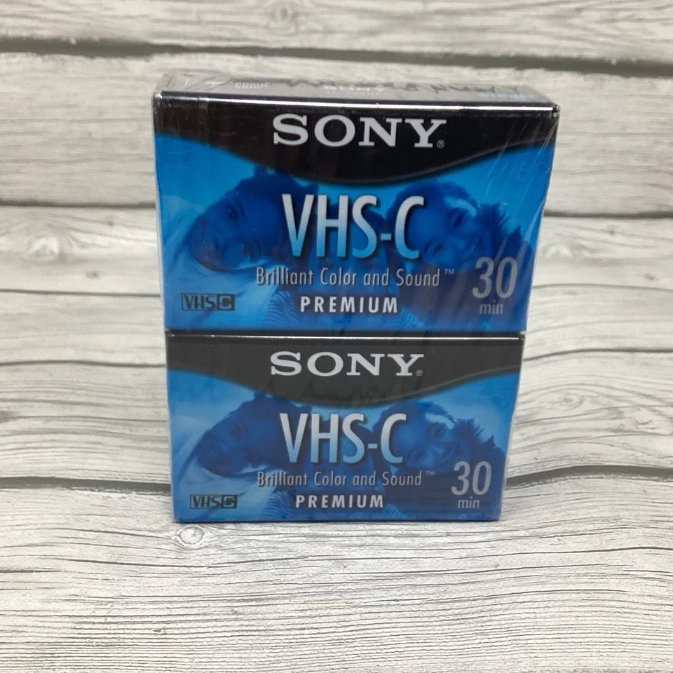 Sony Vhs-c Camcorder Videocassette Tapes Video 2 Tc-30vhgf Premium