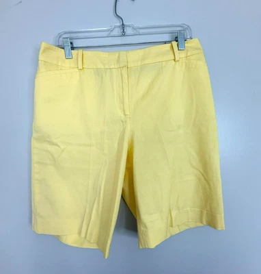 Bermudas chinas informales para mujer Talbots amarillas pequeñas 12P verano preppy Foto 1 de 4