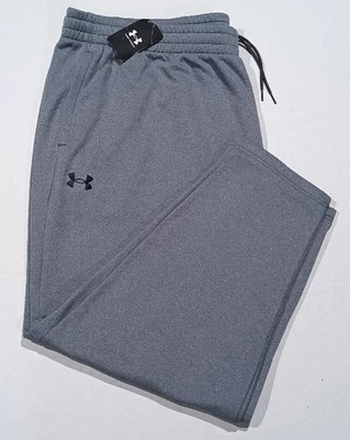 UNDER ARMOUR FLEECE POLYESTER SWEATPANTS MENS SIZE 5XL - LIGHT HEATHER GRAY- NWT - Image 1 of 3