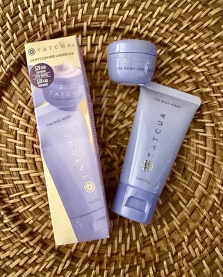 Tatcha Dewy Cleanse 1.7 Fl Oz & Hydrate 0.5 Fl Oz Starter Kit New In Box - Изображение 1 из 3