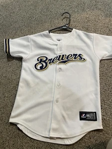 Milwaukee Brewers MLB jersey Youth Boys Small / Medium Embroidered - Picture 1 of 6