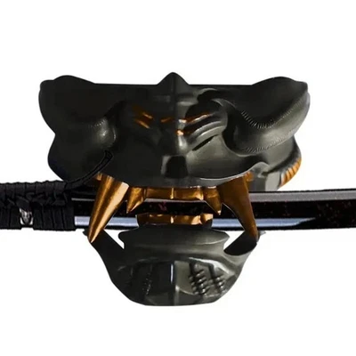 Holder Stand Display Rack Oni Katana Japanese Samurai Sword Black Wall Mask - Image 1 of 4