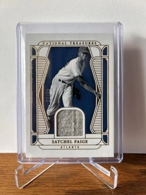 2025 National Treasures SATCHEL PAIGE MATERIAL TREASURES RELIC #48/99! BRAVES - Image 1 of 2