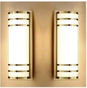 2 Pack LED 12W-3000K 16" Half Cylinder Wall Sconce Mounted Light Fixture bronze - Picture 1 of 3