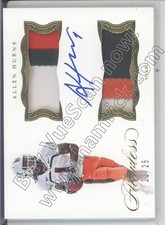 allen hurns auto autograph gu dual jersey patch miami hurricanes 6C college #/25