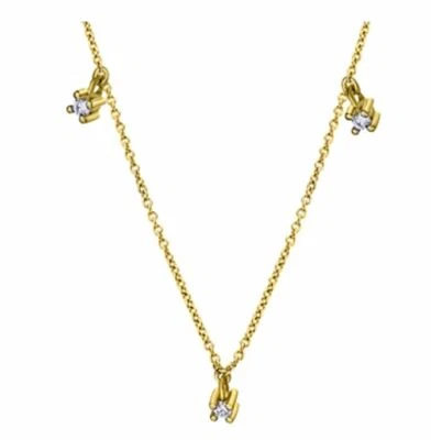 Gargantilla Oro Lecarré Nomad GD098OA.00 Cadenita 3 Diamantes 0,060 quilates - Imagen 1 de 4