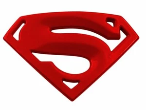 3D Qualität Metall Superman Auto Logo Emblem Chrom Auto Motorrad Abzeichen - ROT - Bild 1 von 2