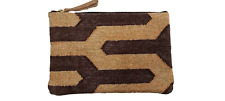 Dhurrie clutch handmade woven rugs golden zari clutch