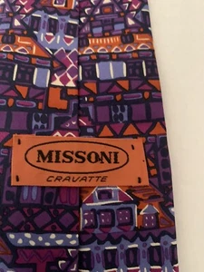 Vintage Silk Missoni Cravatte Tie Rare Mens - Picture 1 of 9