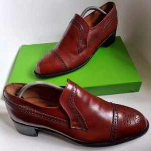 Vintage 1980er Piattelli Herren Schnürschuhe Winkle Picker spitz zulaufend kubanischer Absatz - Bild 1 von 13