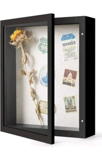 8x10 Shadow Box Frame w/ Linen Back-Sturdy Memory Display Case Flowers Pictures - Picture 1 of 7