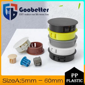 Round Plastic Blanking End Caps Hole Cover Tube Pipe Inserts Plug Bung 5mm-60mm  - Picture 1 of 41