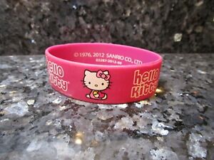 vintage 1976,2012 Sanrio - Bonjour bracelet chaton rose-blanc fille bracelet caoutchouc