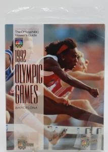 1992 OLYMPIC GAMES BARCELONA JACKIE JOYNER-KERSEE CVR NBC 2 PINs, VIEWER'S GUIDE - Picture 1 of 8