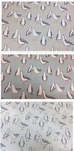 Clarke + Clarke-Studio G-Laridae SEAGULLS Cotton Fabric.Upholstery/Curtain/Craft - Picture 1 of 4