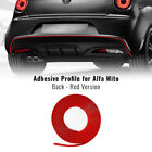 Profil Rot Aufkleber für Dam Stoßstange Hinten Alfa Romeo Mito