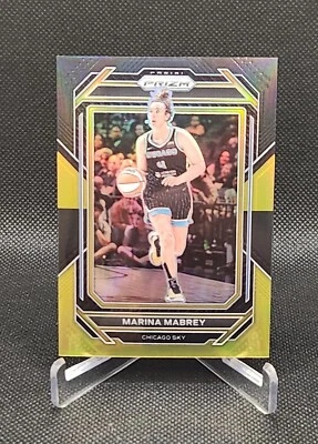 2023 Panini Prizm WNBA #124 Marina Mabrey Black Gold Prizm /5 Chicago Sky SP - Image 1 of 2