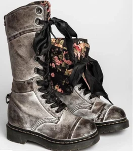 Botas de Caballero Marrones Mujeres Estilo Británico Retro Con Cordones Botas Largas Zapatos de Cuero - Imagen 1 de 10