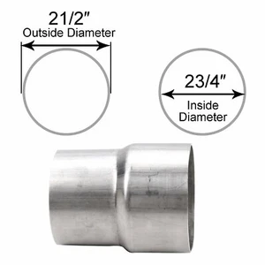 2 1/2” 2.5" OD to 2 3/4” 2.75" ID Exhaust Component to Pipe Adapter Reducer - Bild 1 von 8