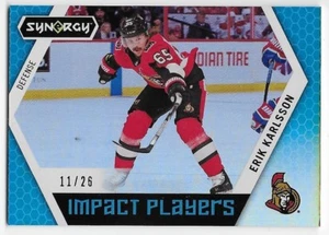 17/18 UPPER DECK SYNERGY IMPACT PLAYERS BLUE #IP30 Erik Karlsson #11/26 - Picture 1 of 1