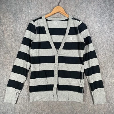 Nike Cárdigan Mujer Gris Medio Altletico Swoosh Logo Jersey Rayas Informal Top Foto 1 de 4