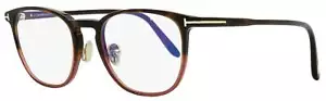 Tom Ford TF5700B Blue Block Eyeglasses 054 Havana/Burgundy 54mm FT5700 - Picture 1 of 2
