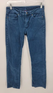 Patagonia Pants Womens 26 Blue Corduroy Straight Leg Organic Cotton Stretch - Picture 1 of 9