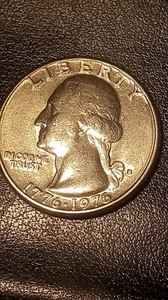 Circulated Bicentennial Quarter With A Filled In D - Picture 1 of 2
