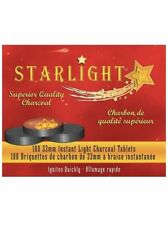 Starlight Charcoal 33 mm 100 Pcs Instant Light Charcoal Round Tablets