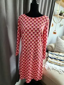 Julie Brown NYC Pink Gold Black Geometrical Stretchy Mini Dress Women's Xl - Picture 1 of 6