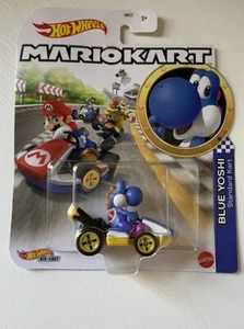 Hot Wheels Mario Kart BLUE YOSHI Standard Kart Rarität - Bild 1 von 3