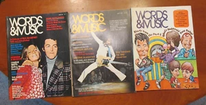 Words and Music, LOT OF 3, 1972, Great Photos And Words and Music - Picture 1 of 2