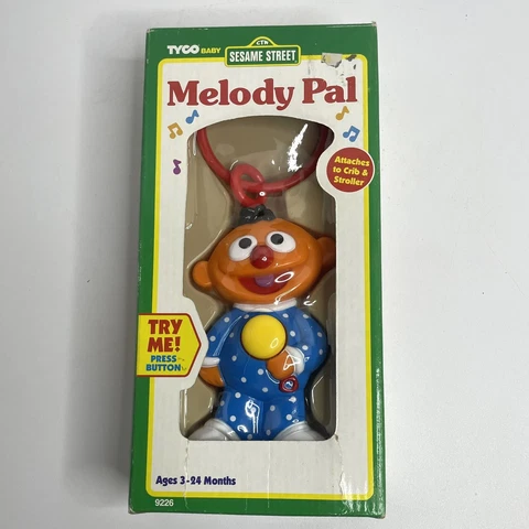 New Vtg  1994 Tyco Baby Sesame Street Melody Pal Musical Toy Ernie Crib Stroller Cover