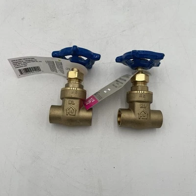 NOVO EM FOLHA!! Pacote com 2 válvulas de água Everbilt 1/2 polegadas porta latão 170-4-12-EB 070 - Imagem 1 de 4