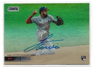 2021 Topps Stadium Club RAINBOW FOIL RC AUTO Luis Garcia Jr Rookie Autograph /10 - Picture 1 of 2