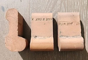 VTG Set of 3 TERRA Cotta Pot Feet Clay Risers EV Made in Italy Planter Feet - Picture 1 of 2