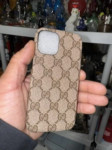 Gucci GG Logo Monogram Leder iPhone Hülle, für iPhone 12/12Pro Designer Case - Bild 1 von 5