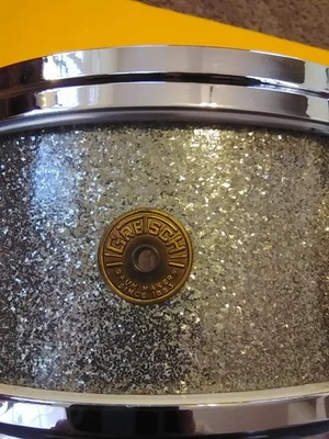  Tambor GRETCH REDOBLANTE 14” #4105 Silver Sparkel Remo Weather King Head. Usado bonito. Foto 1 de 4