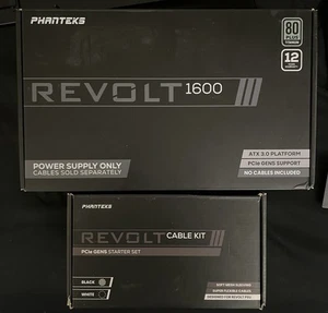 Phanteks Revolt 1600W 80PLUS Titanium w/ Cable Kit, ATX 3.0, PCIe 5.0 - Photo 1/8